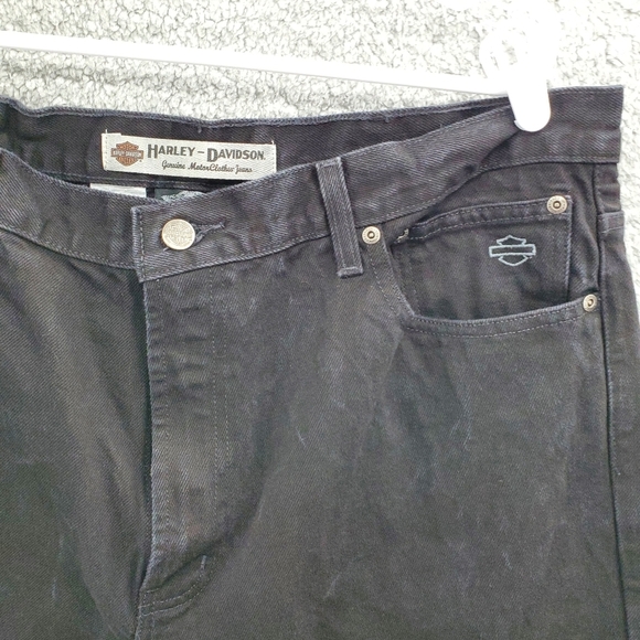 Harley-Davidson Men's Original Traditional Fit Jeans Black Denim Size 40x32 - Picture 4 of 11